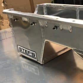 VR1062 SBF Fabricated Oil Pan, Rear Sump View