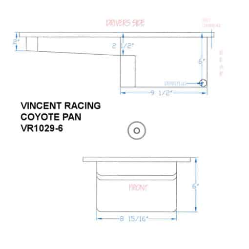 VR1029-6 Coyote Pan Dimensions