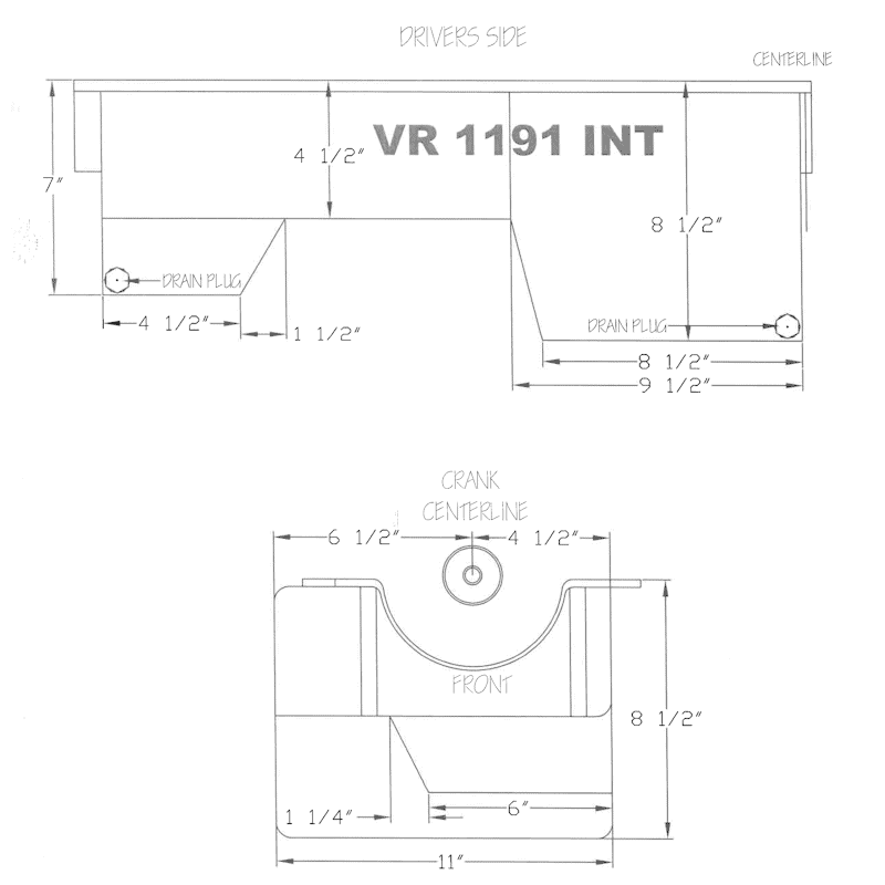 VR-1191-INT Pan Dimensions