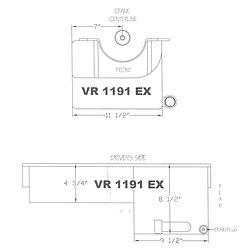 VR-1191-EX Pan Dimensions