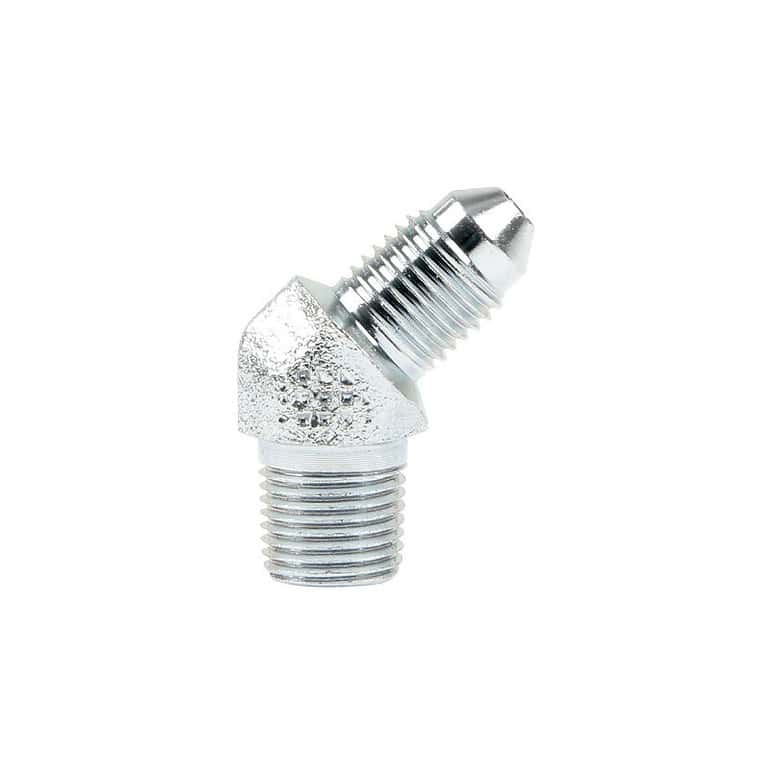 Allstar Performance -3 To 1/8 NPT 45 Degree Adapter Fitting – Steel, For Brake & Oil Lines - View #10