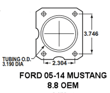 S197 05-14 Mustang 8.8 Housing End Dimensions