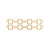 SCE Header Gasket, Pro Copper, 1.600 x 1.775 in Square Port, Copper, Brodix T1F Head, Small Block Ford