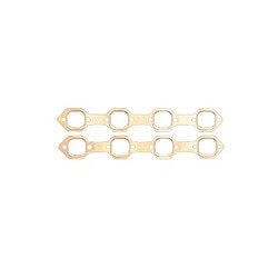 SCE 4636 Pro Copper Header Gaskets SBF 1.600 x 1.750 in Square Port, Edelbrock Victor 7219 Heads, Small Block Ford