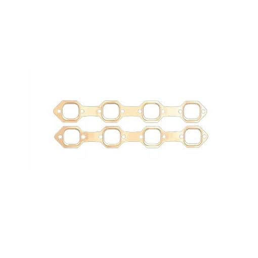 SCE 4636 Pro Copper Header Gaskets SBF 1.600 x 1.750 in Square Port, Edelbrock Victor 7219 Heads, Small Block Ford