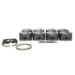 930244625 MAHLE PISTONS Piston, Flat Top, 4.125 in Bore, 1.165” CD, 1.0 x 1.0 x 2.0 mm Ring Groove, Minus 6.50 cc, Small Block Ford,407g, Inboard 4032 forged coated skirts