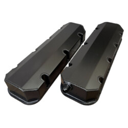 Big Block Chevy 24/20 Degree Conventional Short Fabricated Aluminum Valve Covers, Notch Style