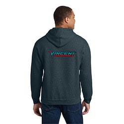 Vincent Racing 2024 Hoodie - Gray Rear