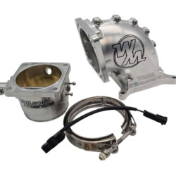 105mm Throttle Body + 4150 Front/Rear Billet Elbow Combo V-BAND 486303