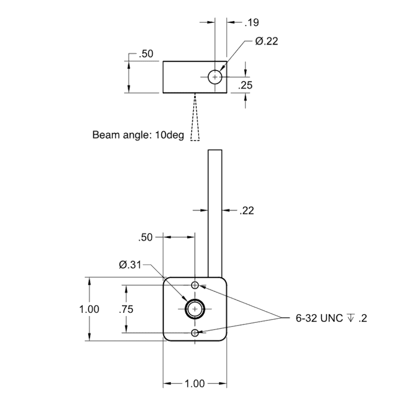 Loop IRT 200/350 Infrared Temperature Sensor Dimensions