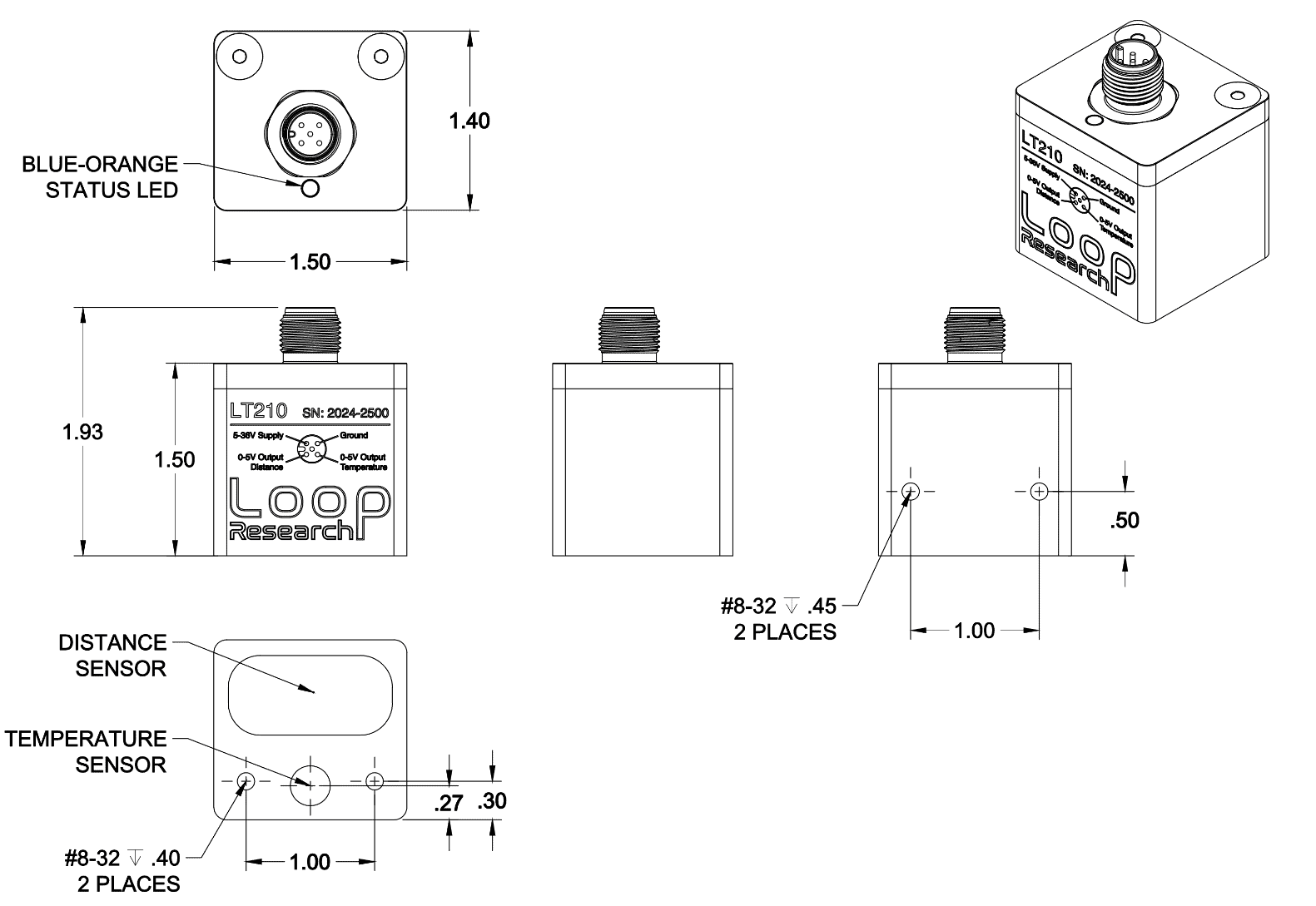 Loop LT210 Dimensions